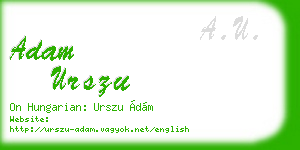 adam urszu business card